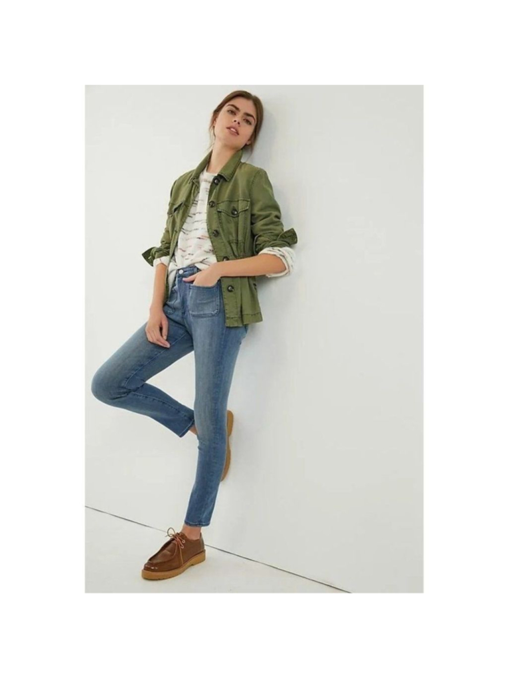 Anthropologie AG Retro Stevie High Rise Skinny Ankle Jeans Patch Pockets 25 R